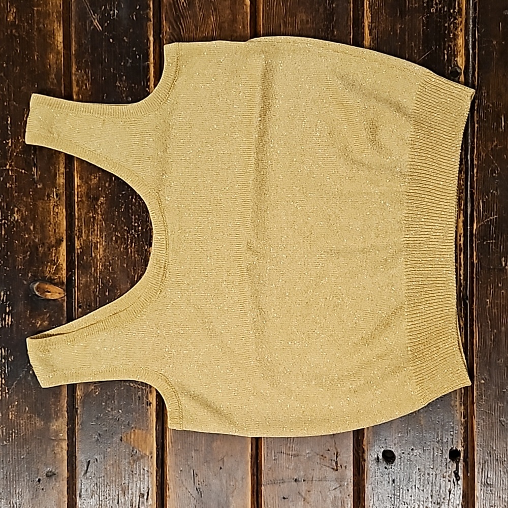 St John Basics gold tank top sz Small